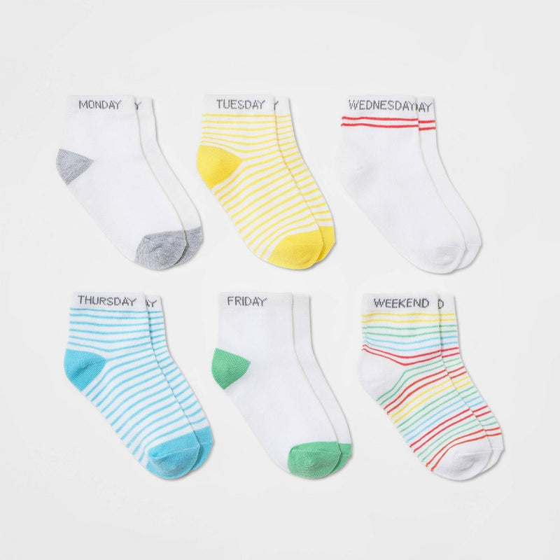 Baby Striped Low Cut Socks - Cat & Jack™ 6-12M
