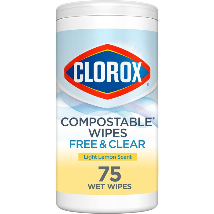 Clorox Free & Clear Wipes - Lemon - 75ct