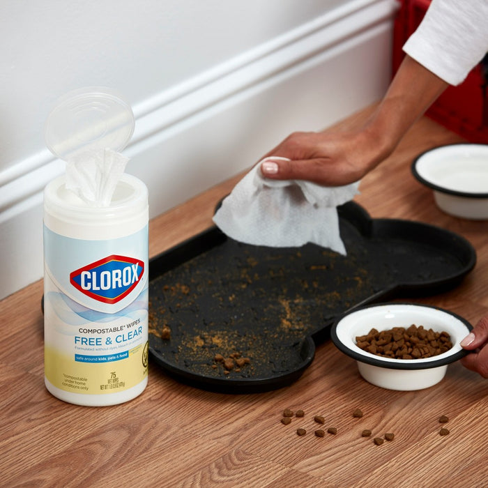 Clorox Free & Clear Wipes - Lemon - 75ct