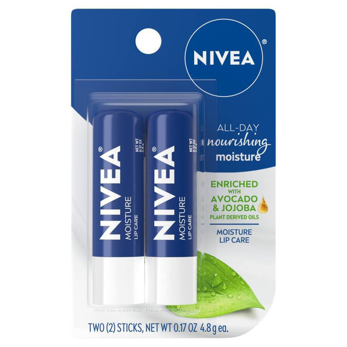 Nivea Moisturizing Lip Balm - 0.34oz/2pk