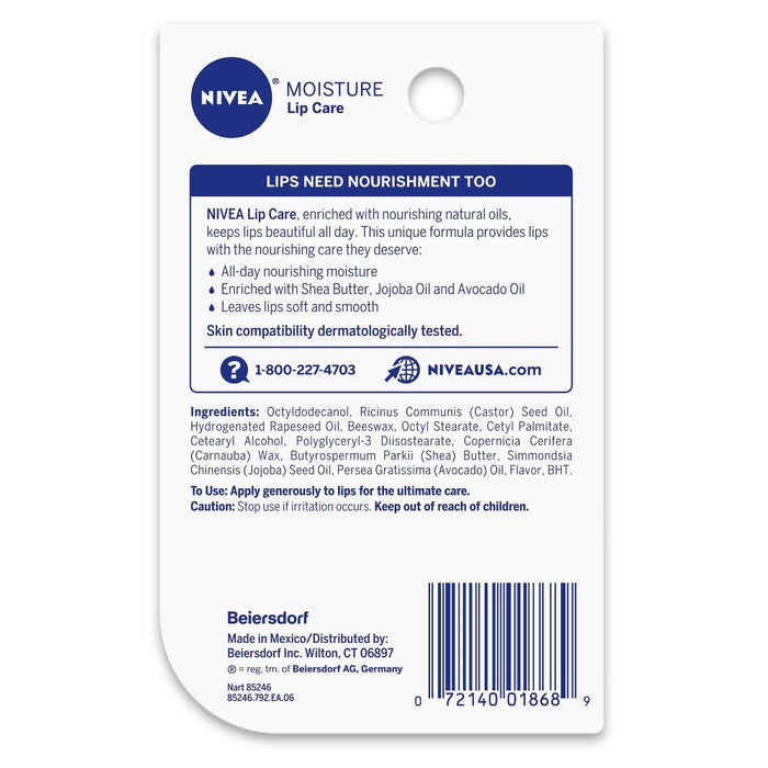 Nivea Moisturizing Lip Balm - 0.34oz/2pk