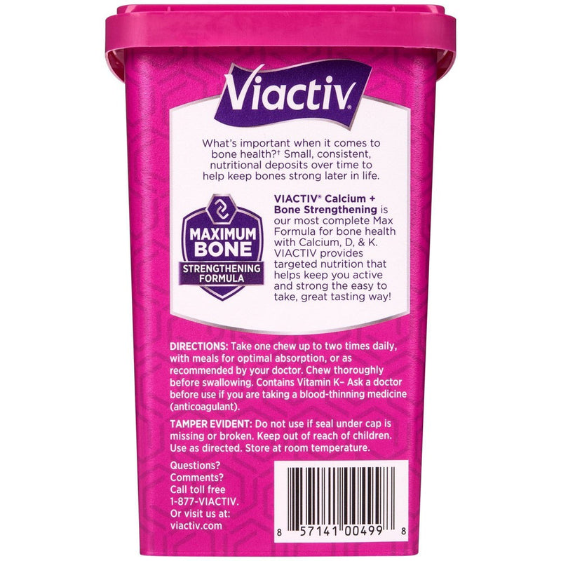 Viactiv Calcium Supplement Plus Vitamin D Soft Chews - Milk Chocolate - 100ct