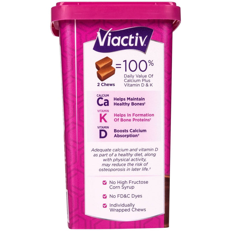 Viactiv Calcium Supplement Plus Vitamin D Soft Chews - Milk Chocolate - 100ct