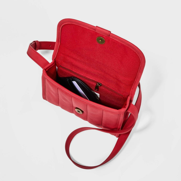 Buckle Flap Crossbody Bag - Universal Thread™ Red