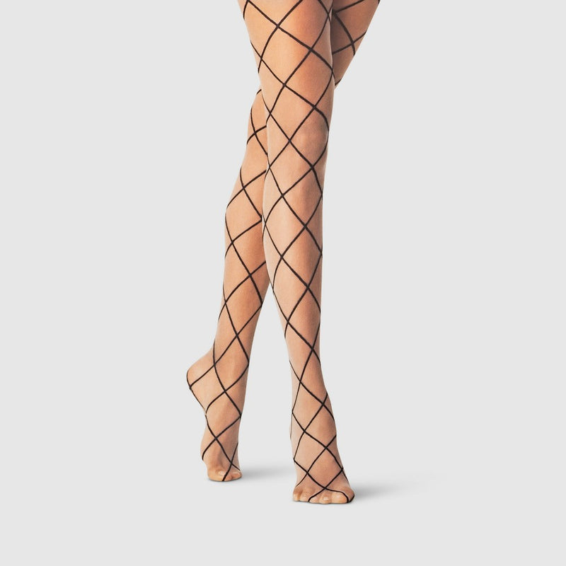 Women's Diamond Shift Sheer Tights - A New Day™ Honey Beige M/L
