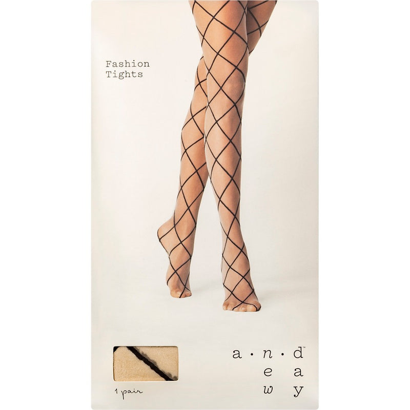 Women's Diamond Shift Sheer Tights - A New Day™ Honey Beige M/L