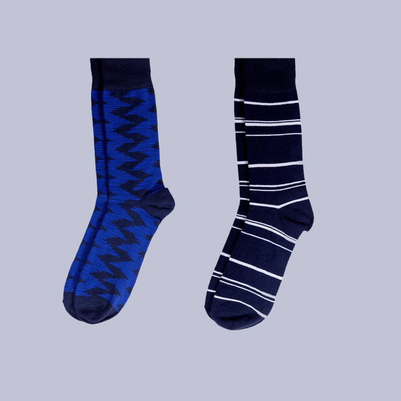 Men's Seismic Novelty Socks 2pk - Goodfellow & Co™ Blue 10-13