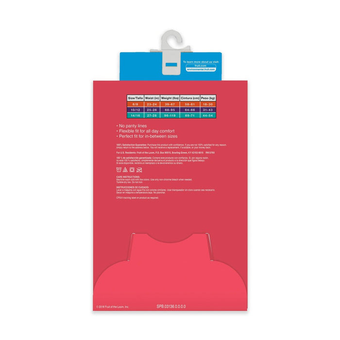 Fruit of the Loom Girls' Bonus Pack 6 Seamless Hipster - Colors Vary 10-12