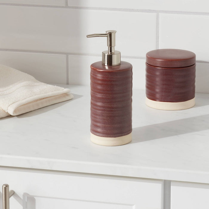 Ceramic Soap Pump Brown - Threshold™