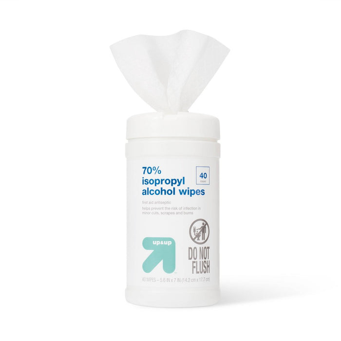 Isopropyl 70% Alcohol Wipes - 40ct - up & up™