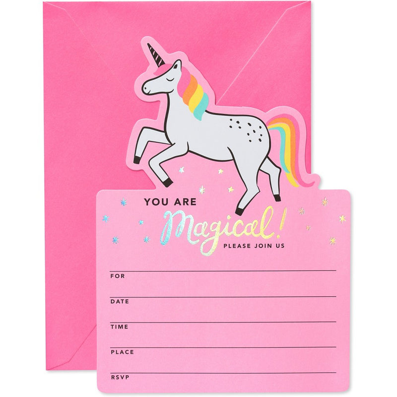10ct Birthday Party Invitations for Kids' Unicorn - Spritz™