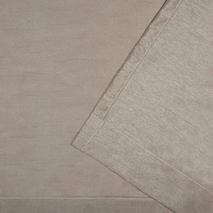 Set of 2 84"x54" Chateau Striped Faux Silk Grommet Top Window Curtain Panel Taupe - Exclusive Home