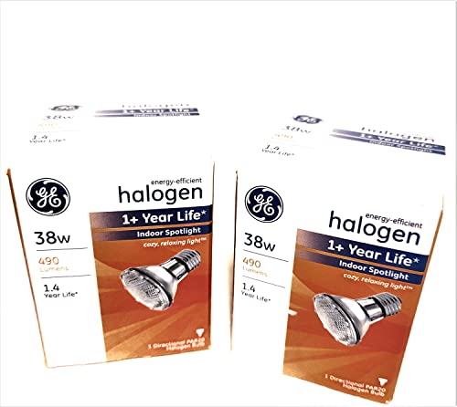 G E Lighting 69163 Halogen Floodlight Bulb, Indoor, Par 20, 38-Watt - Quantity 1