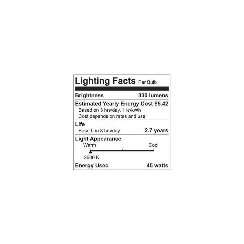 GE 3pk 45w R20 Long Life Incandescent Light Bulb Soft White9