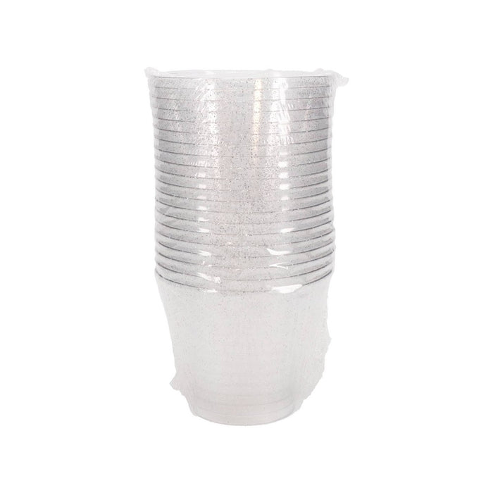 9oz 20ct Stemless Wine Glasses Silver - Spritz™