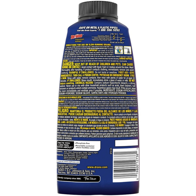 Drano Dual-Force Clog Remover - 17oz