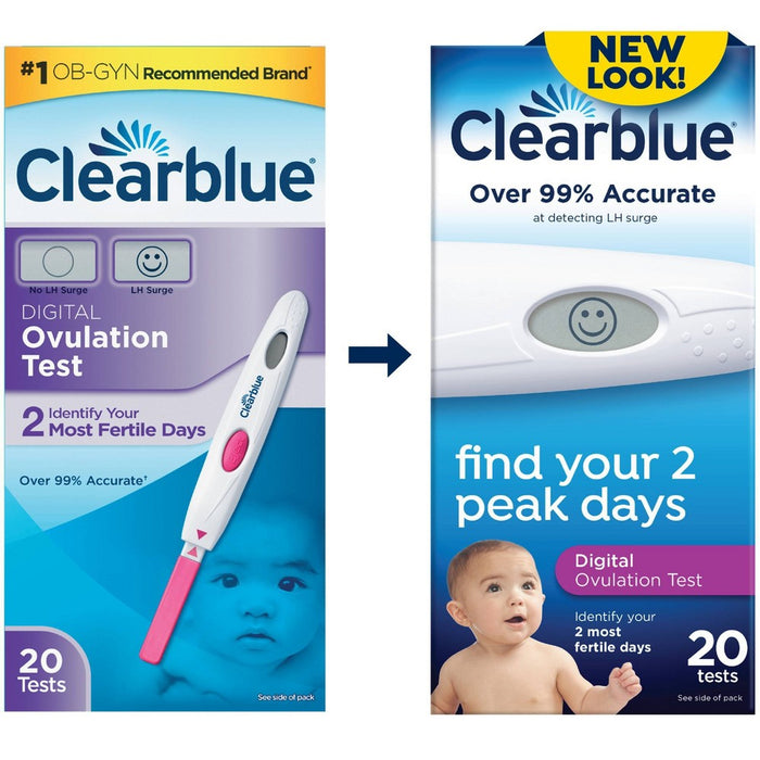 Clearblue Digital Ovulation Predictor Kit with Digital Ovulation Test Results - 20ct