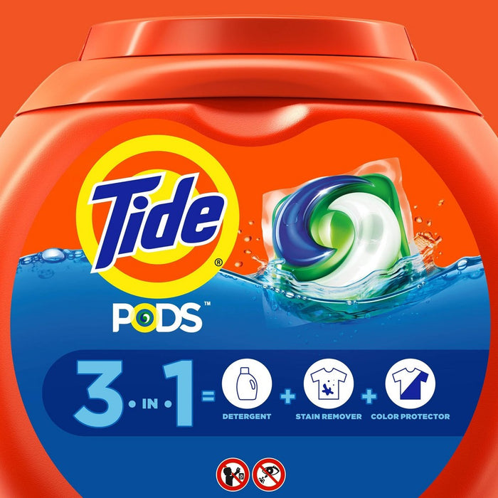 Tide Pods Liquid Laundry Detergent Soap Pacs, HE Compatible, Powerful 3-in-1 Clean in one Step - Original Scent