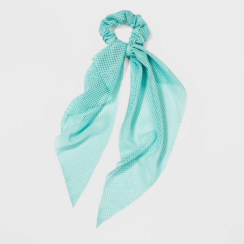 Mesh Fabric Solid Twister with Tails Hair Elastics - Wild Fable™ Mint