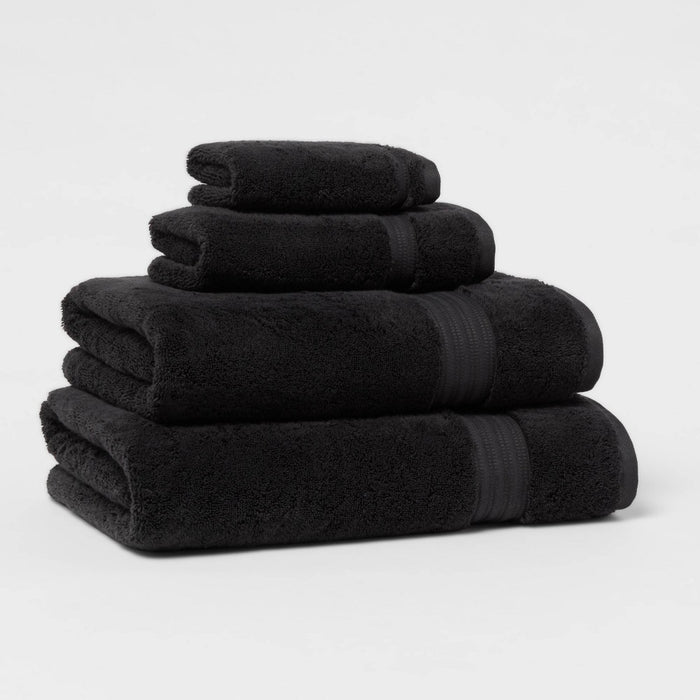 Antimicrobial Oversized Bath Towel Black - Threshold™