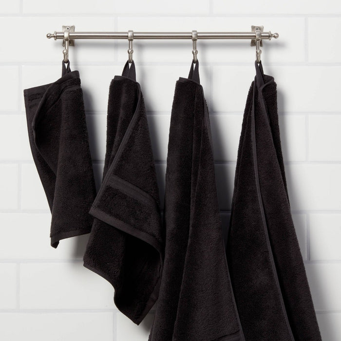 Antimicrobial Oversized Bath Towel Black - Threshold™