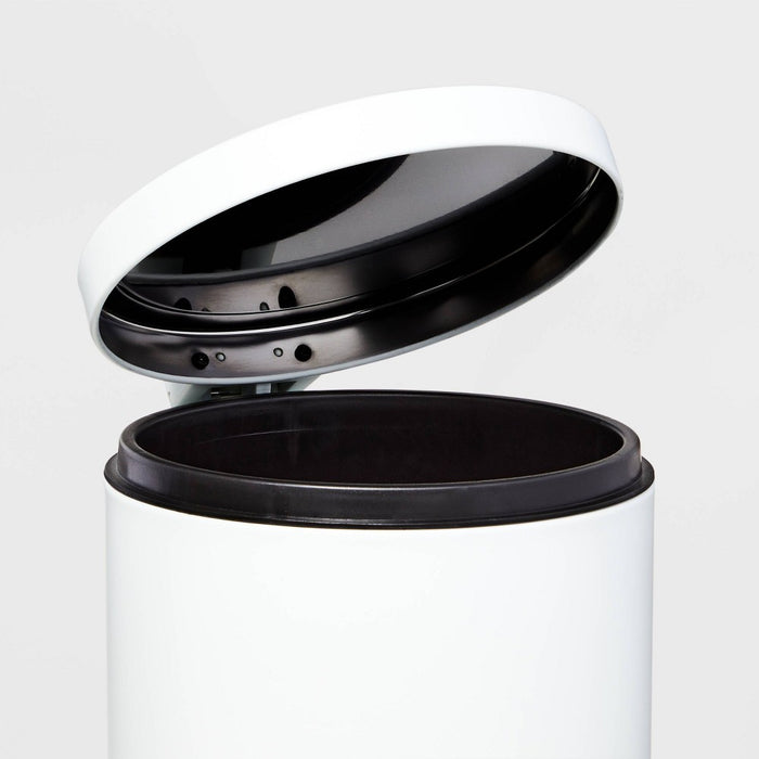 5L Round Step Trash Can White - Brightroom™