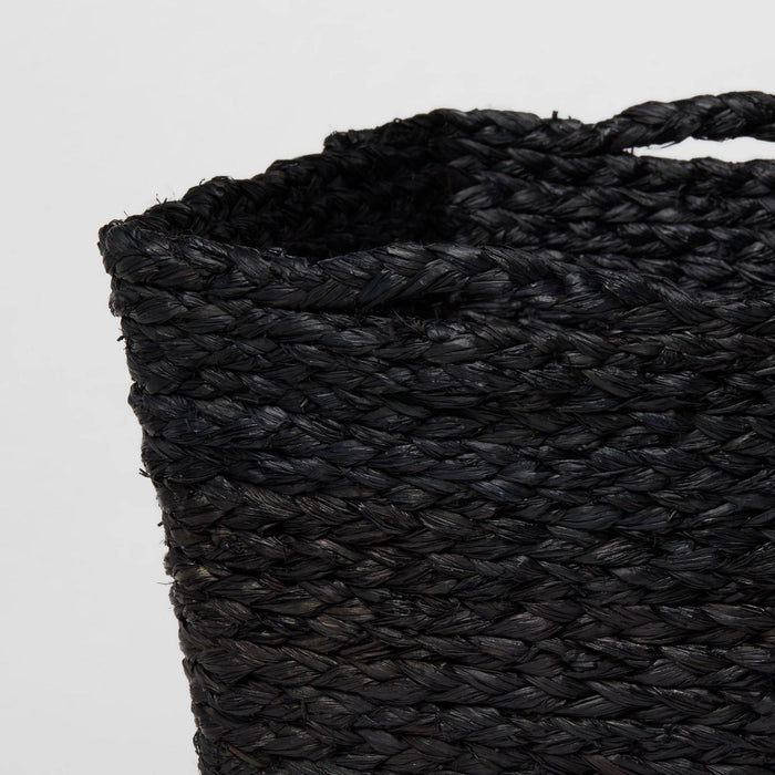 Square Braided Rafia Basket Black - Brightroom™