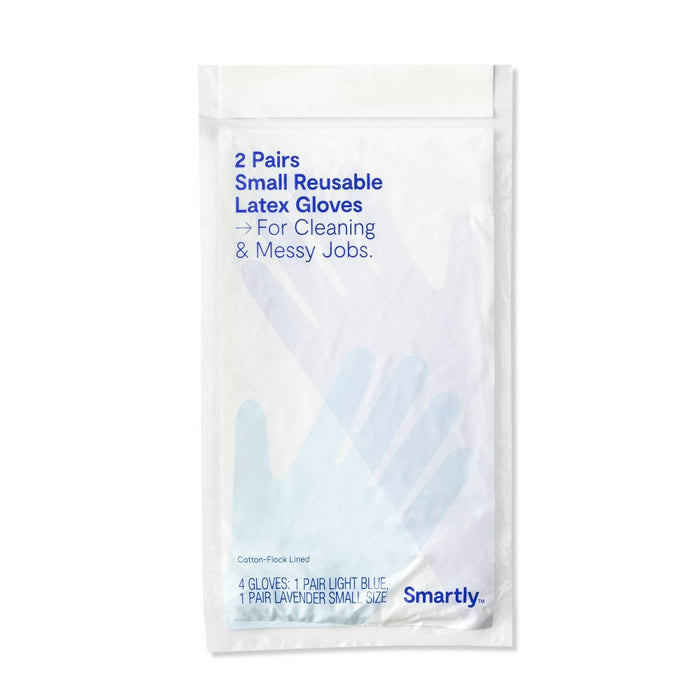 Reusable Double Pack Latex Gloves - S - Smartly™