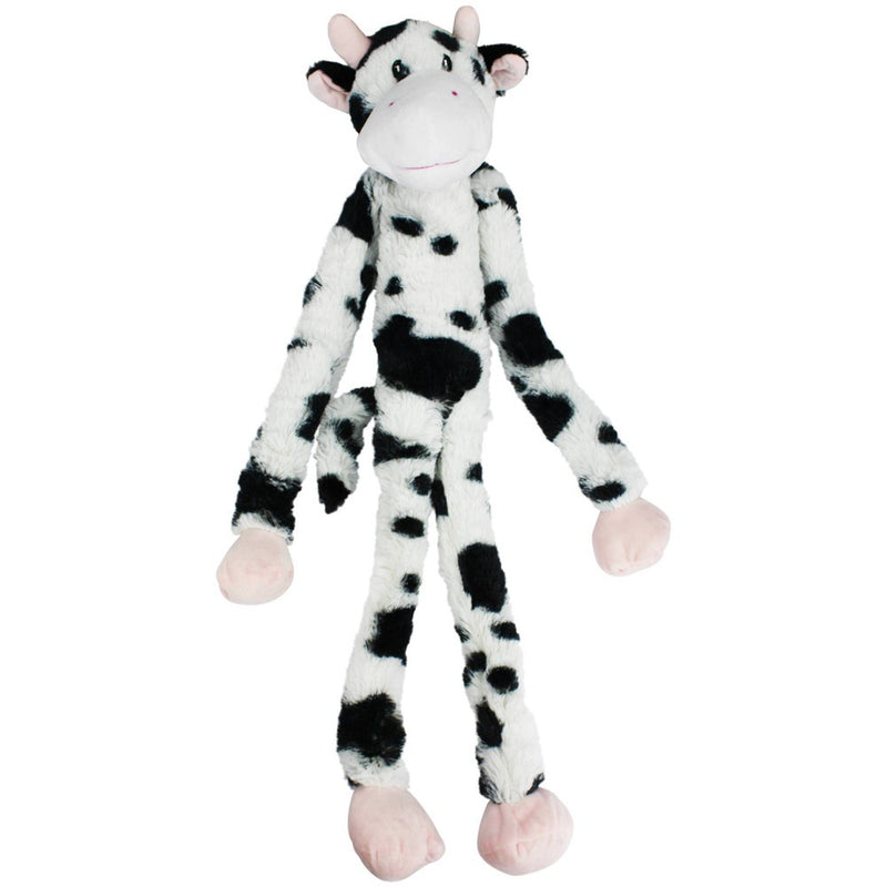 Multipet Swingin' Slevin Cow Dog Toy - White/Black