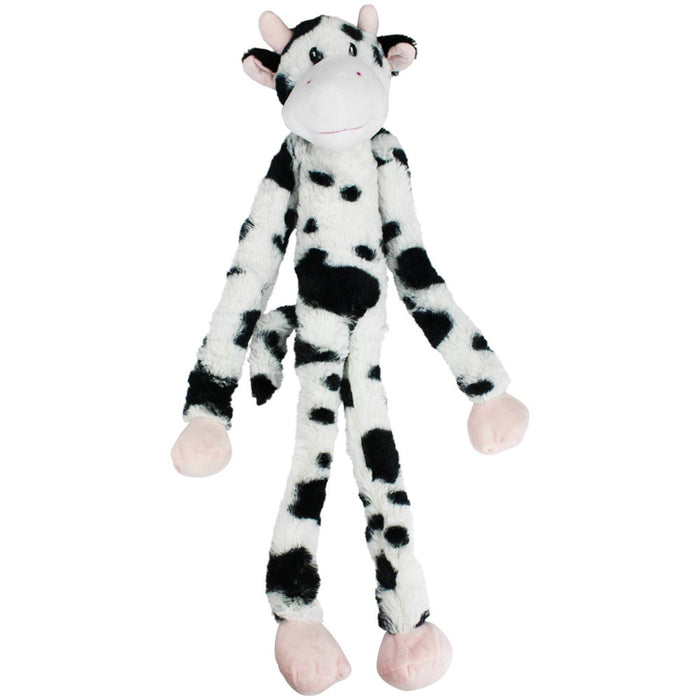 Multipet Swingin' Slevin Cow Dog Toy - White/Black