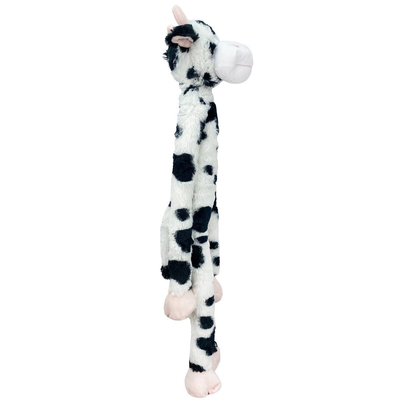 Multipet Swingin' Slevin Cow Dog Toy - White/Black