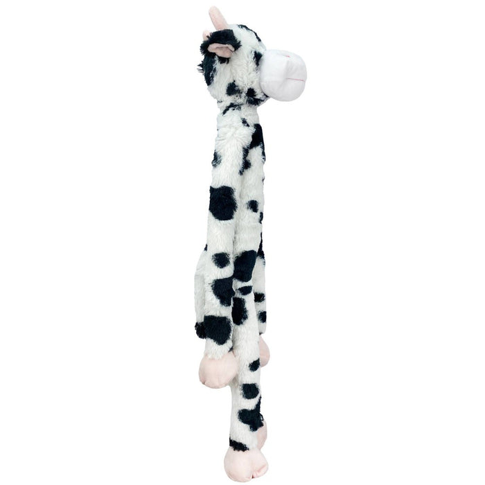 Multipet Swingin' Slevin Cow Dog Toy - White/Black