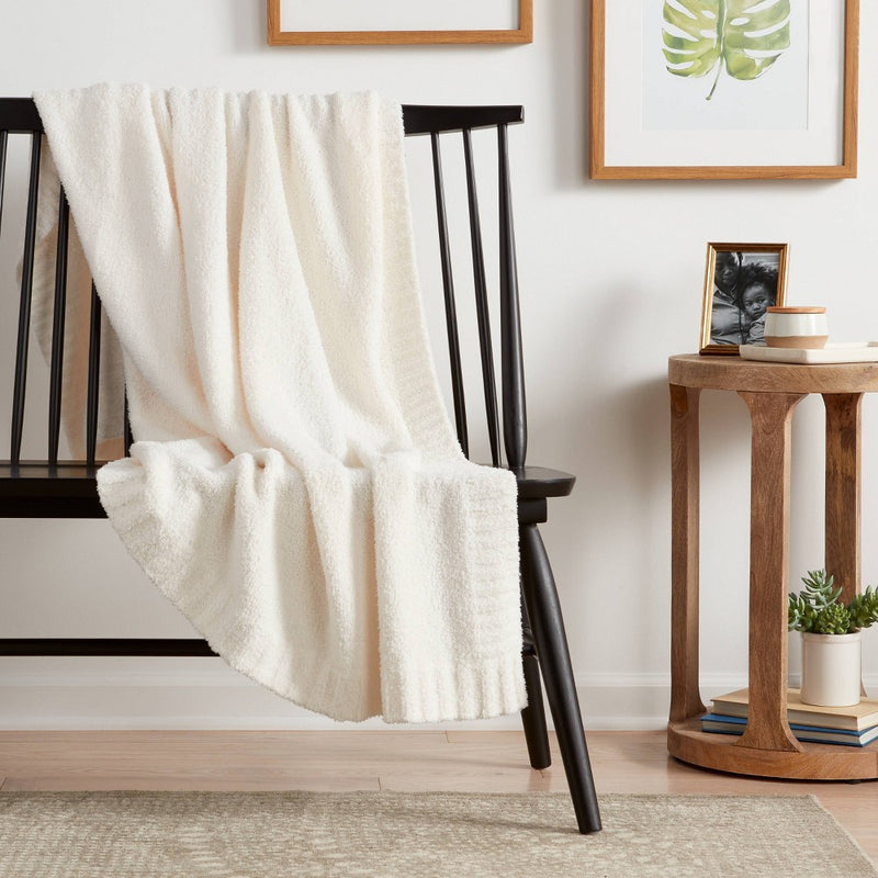 Cozy Knit Throw Blanket Cream - Threshold™