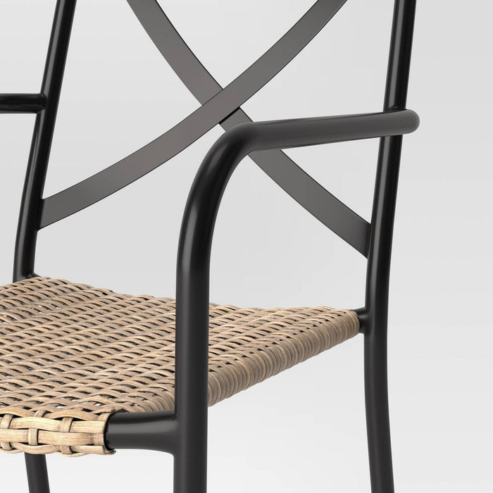 Wicker & Metal Stack Chair - Threshold™764053498626 (LOCAL PICKUP ONLY)