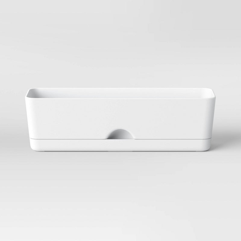 16"x5" Indoor/Outdoor Rectangular Self-Watering Window Box White - Room Essentials™