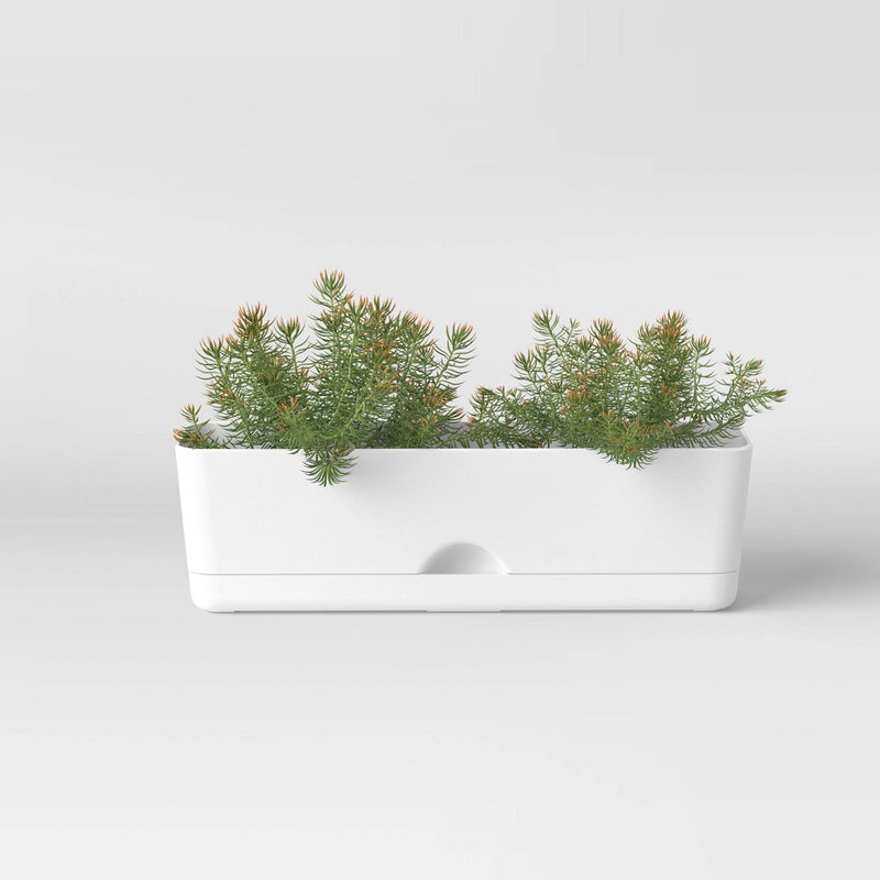 16"x5" Indoor/Outdoor Rectangular Self-Watering Window Box White - Room Essentials™