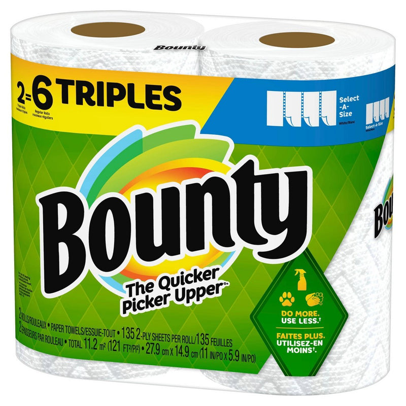 Bounty Select-A-Size Paper Towels - 2 Triple Rolls