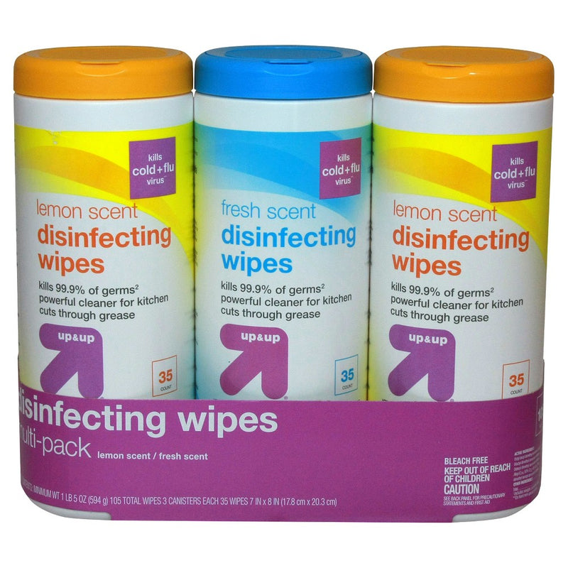 Disinfecting Wipes Lemon and Fresh Scent 35 ct, 3 pack - Up&Up