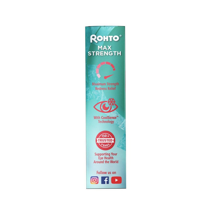 Rohto Cool Max Maximum Redness Relief Cooling Eye Drops - 0.4oz