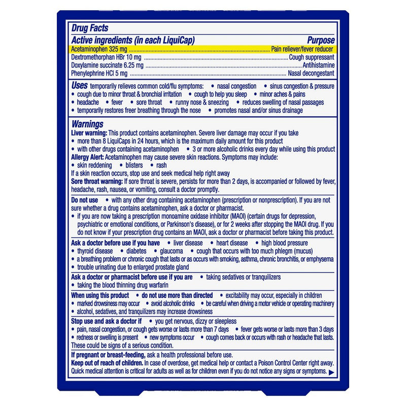 Vicks NyQuil Severe Cough, Cold & Flu Relief Liquicaps - Acetaminophen - 24ct
