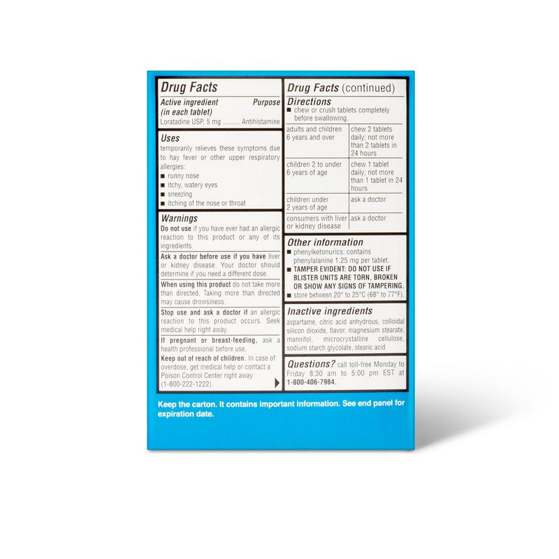 Children's Loratadine Allergy Relief Chewable Tablets - Grape - 30ct - up & up™