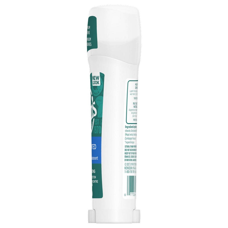 Tom's of Maine Long Lasting Unscented Natural Deodorant Stick - 2.25oz