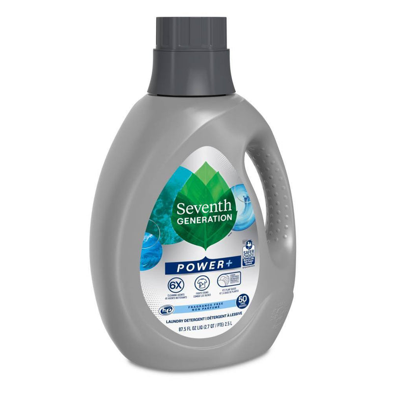 Seventh Generation Power + Liquid Laundry Detergent Soap Unscented - 50 Loads/87.5 fl oz