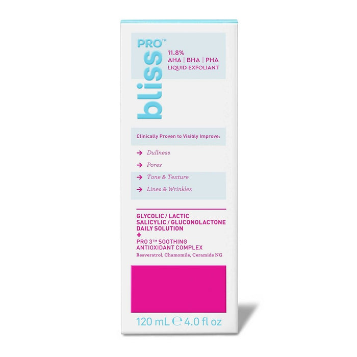 bliss Pro 11.8% AHA, BHA, PHA Liquid Exfoliant - 4 fl oz