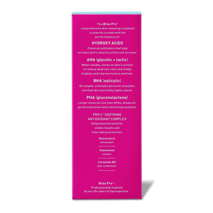 bliss Pro 11.8% AHA, BHA, PHA Liquid Exfoliant - 4 fl oz