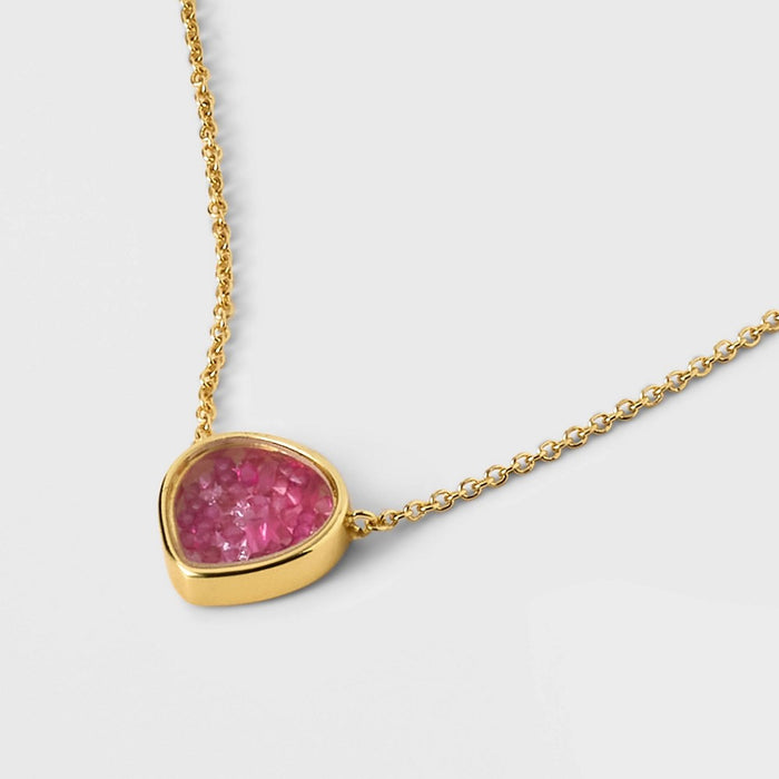 14K Gold Dipped Mini Shaker Pendant Necklace - A New Day™ Pink