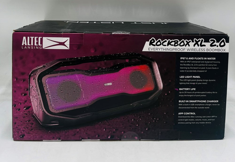 Altec Lansing Rockbox XL 2.0 Bluetooth Wireless Speakers - Black