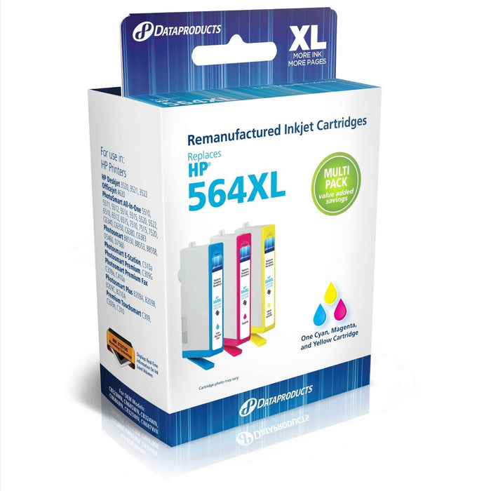 Dataproducts C/M/Y 3-Pack High Yield Ink Cartridges for HP 564XL Ink S *NEW*