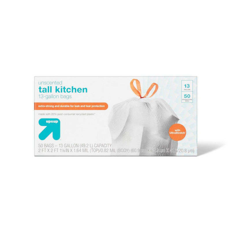 FlexGuard Tall Kitchen Drawstring Trash Bags - Unscented - 13 Gallon/50ct - up & up™