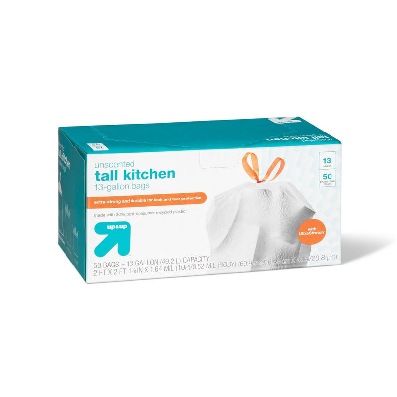 FlexGuard Tall Kitchen Drawstring Trash Bags - Unscented - 13 Gallon/50ct - up & up™